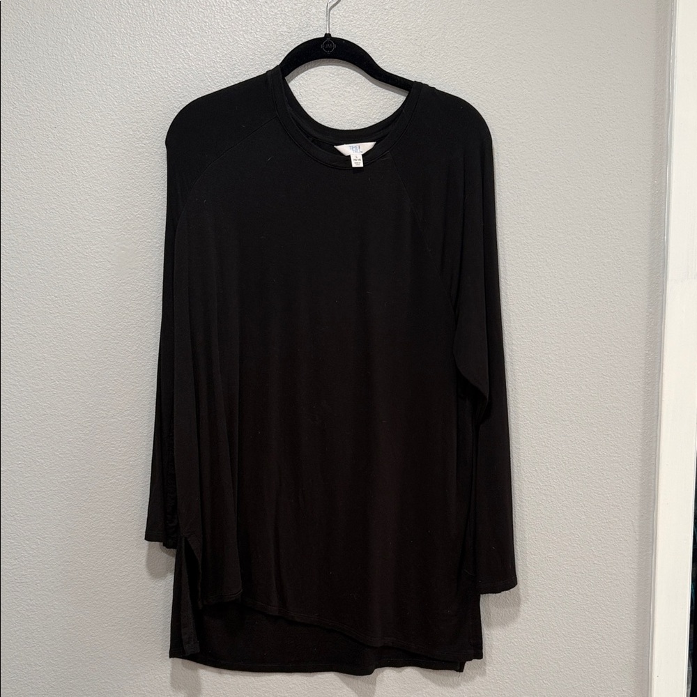 Time and Tru Women's Classic Black Long Sleeve Tee